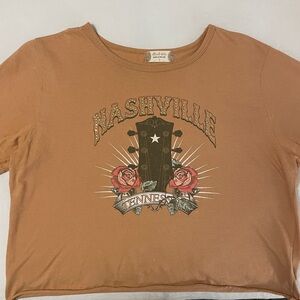 Nashville Graphic Women's Top - Brown